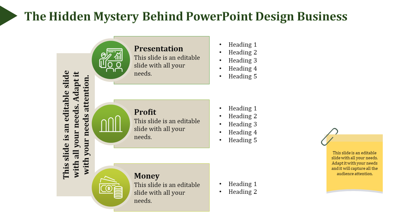 Free - Three Node PowerPoint Design Business Slide